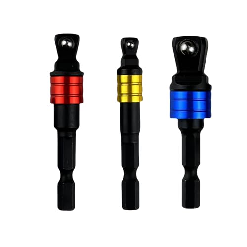 Vielseitiges 3-teiliges oszillierendes Steckschlüssel-Adapter-Set, 6,35 mm flexibler Schaft für professionelle und Bohrarbeiten von YUGSHNKFC