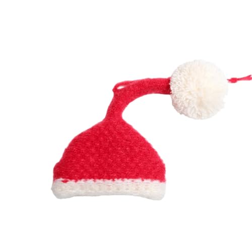 Weihnachtsmütze, Ornament, weicher Strickstoff, Festival-Baumdekoration für Urlaub und Zuhause, Party, gestrickter Weihnachtsanhänger von YUGSHNKFC