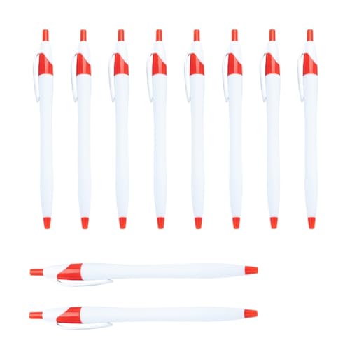 YUGSHNKFC 10 Stück/Set 1,0 mm Ölschreiber, einziehbarer Kugelschreiber, glattes Schreiben, Schule, Bürobedarf für Lehrer von YUGSHNKFC