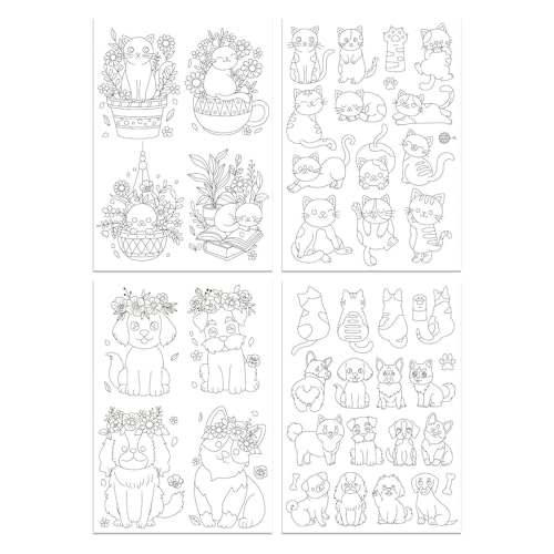 YUGSHNKFC 4pcs Vorgedruckte Eembroidery Transferpapier Wasser Lösliches Handnähenstabilisatoren Für Stoffstickereien YUGSHNKFC 4pcs Vorgedruckte Eembroidery Transferpapier Wasser Lösliches Handnähenstabilisatoren Für Stoffstickereien von YUGSHNKFC