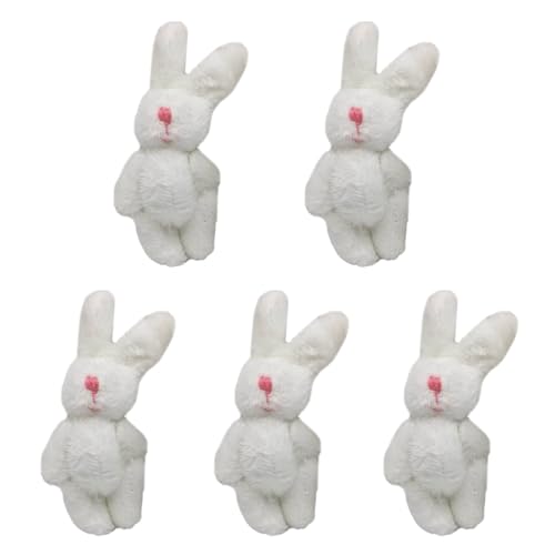 YUGSHNKFC 5pcs Osterhasen Ornament Schöne Joint Kaninchenpuppe Plüsch Schlüsselkettenbeutel Decors Handtasche Accs Kindergeschenk Party Requisiten von YUGSHNKFC