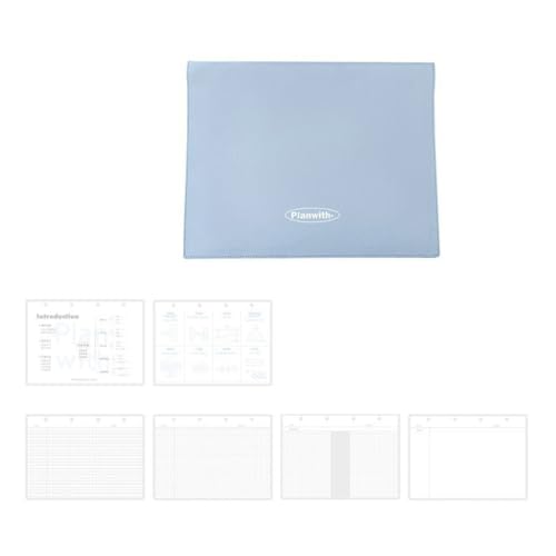 YUGSHNKFC Binder Planer Leder Notizbuch Journal Akademischer Planer Notizblöcke Terminkalender Notizbuch, 68 Seiten Raster/Gepunktet/Liniert von YUGSHNKFC