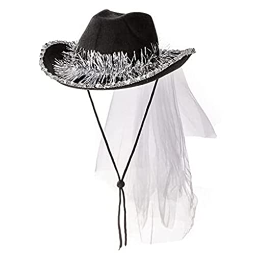 YUGSHNKFC Braut und Schleier Western Hochzeit Dekorationen Zubehör Hut Ideal für Junggesellinnenabschiede Gr YUGSHNKFC Braut und Schleier Western Hochzeit Dekorationen Zubehör Hut Ideal für Junggesellinnenabschiede Gr von YUGSHNKFC