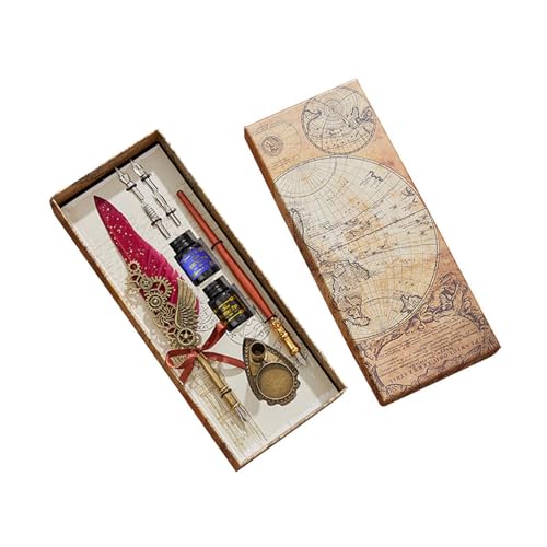YUGSHNKFC Cool Quill Pen Kalligraphie-Stift-Set Füllfederhalter und Vintage-Stift für Gäste YUGSHNKFC Cool Quill Pen Kalligraphie-Stift-Set Füllfederhalter und Vintage-Stift für Gäste von YUGSHNKFC