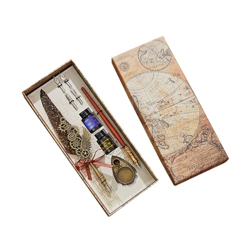YUGSHNKFC Cool Quill Pen Kalligraphie-Stift-Set Füllfederhalter und Vintage-Stift für Gäste YUGSHNKFC Cool Quill Pen Kalligraphie-Stift-Set Füllfederhalter und Vintage-Stift für Gäste von YUGSHNKFC