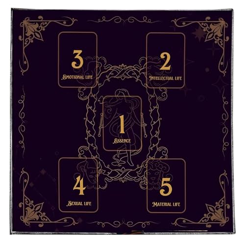 YUGSHNKFC Divinations Tischdecke Lesekarte Astrologys Tarot Karte Tischdecke Altars Stoff Givinationen Brettspielzubehör von YUGSHNKFC