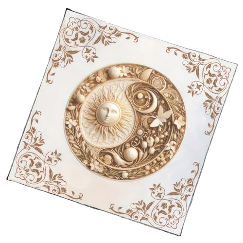 YUGSHNKFC Divinations Tischdecke Sonnenblume Astrologie Tarotkarte Tischdecke Altars Stoff Göttlichkeit Brettspiel Accessoire von YUGSHNKFC