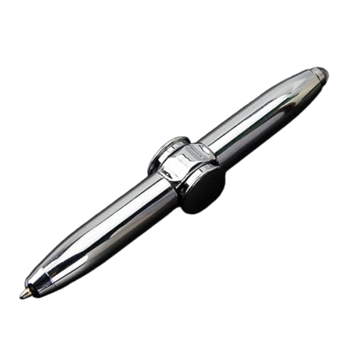 YUGSHNKFC Drehbarer Stift mit LED-Licht, multifunktionaler Stift für Studenten, Mentalarbeiter, Metalldrehstift, Kugelschreiber, 2 Stück von YUGSHNKFC