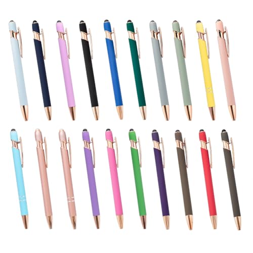 YUGSHNKFC Druckkugelschreiber aus Metall, Multifunktions-Touchscreen-Stift mit Kugelschreiber für Schüler, Lehrer, Schreiben, 20 Stück YUGSHNKFC Druckkugelschreiber aus Metall, Multifunktions-Touchscreen-Stift mit Kugelschreiber für Schüler, Lehrer, Schreiben, 20 Stück von YUGSHNKFC