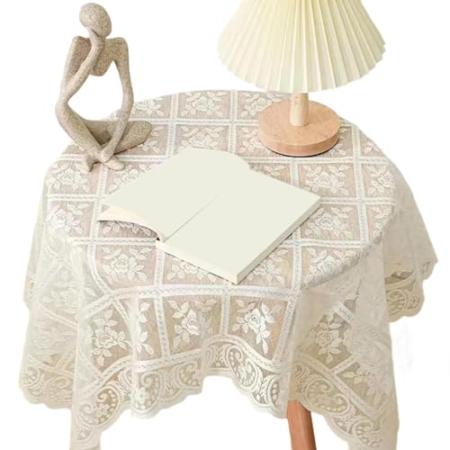 YUGSHNKFC Elegante Esstischdecke von Feom, Polyester-Spitze, einfach zu pflegen und wasserabweisend, für verschiedene Anlässe YUGSHNKFC Elegante Esstischdecke von Feom, Polyester-Spitze, einfach zu pflegen und wasserabweisend, für verschiedene Anlässe von YUGSHNKFC