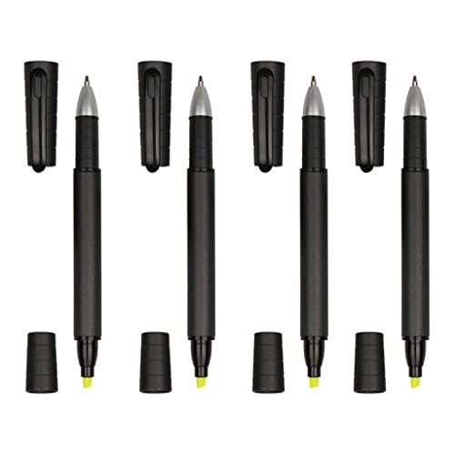 YUGSHNKFC Fluoreszierender Marker, schwarzer Gelstift, doppelseitiger Textmarker, schwarze Spitze, farbige Spitze für Notizen von YUGSHNKFC