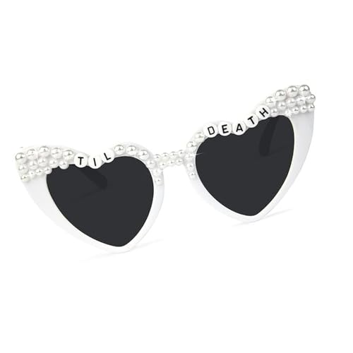 YUGSHNKFC Funkelnde Herzform Sonnenbrille Für Geburtstagsfeier Junggesellen Bachelorette Party Fotozubehör Lustige Sonnenbrille von YUGSHNKFC