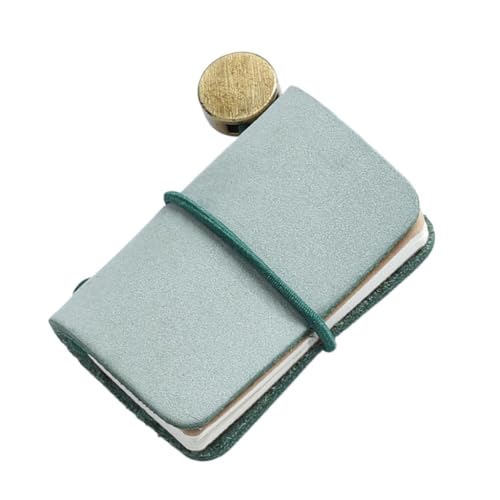 YUGSHNKFC Kleines Leder-Notizbuch, 3,2 x 4,7 cm, nachfüllbar, 60 Seiten, unliniert, zum Schreiben, Skizzieren von YUGSHNKFC