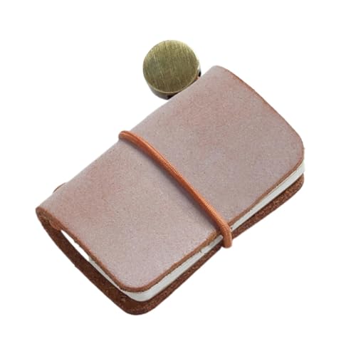 YUGSHNKFC Kleines Leder-Notizbuch, 3,2 x 4,7 cm, nachfüllbar, 60 Seiten, unliniert, zum Schreiben, Skizzieren von YUGSHNKFC