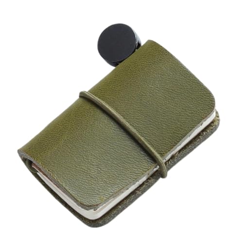 YUGSHNKFC Kleines Leder-Notizbuch, 3,2 x 4,7 cm, nachfüllbar, 60 Seiten, unliniert, zum Schreiben, Skizzieren von YUGSHNKFC