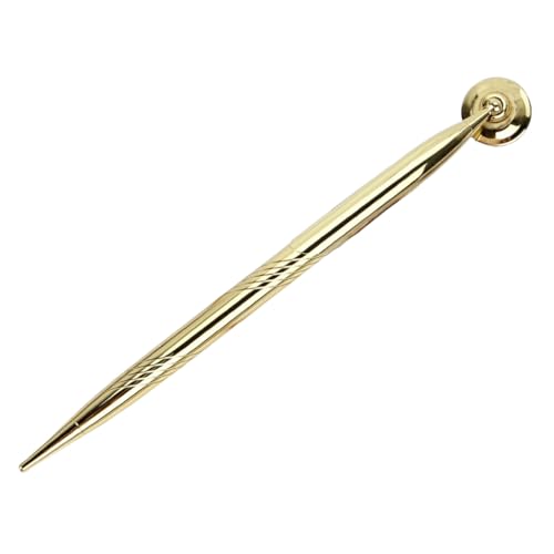 YUGSHNKFC Kugelschreiber mit Sockel, Empfangsstift, Schreibtischstift, Zähler, Servicestift, Metallstift, Bürobedarf für Banken, Hotel, 4 Stück von YUGSHNKFC
