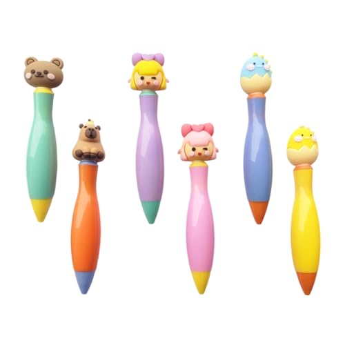 YUGSHNKFC Kurzer Kugelschreiber, ergonomischer Griff, Weihnachtsstrumpffüller zum Schreiben von Tagebüchern, 0,7 mm, blaue Tinte, 6 Stück YUGSHNKFC Kurzer Kugelschreiber, ergonomischer Griff, Weihnachtsstrumpffüller zum Schreiben von Tagebüchern, 0,7 mm, blaue Tinte, 6 Stück von YUGSHNKFC