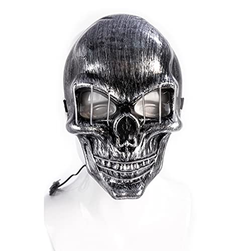 YUGSHNKFC LED Glühen Masken Schädelform Lichtmaske Tanzpartys Tanzmaske PP Leuchte Masken Vollge Gesicht Leuchtende Maske YUGSHNKFC LED Glühen Masken Schädelform Lichtmaske Tanzpartys Tanzmaske PP Leuchte Masken Vollge Gesicht Leuchtende Maske von YUGSHNKFC