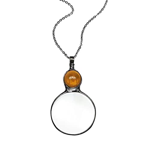 YUGSHNKFC Loupe Anhänger Halskette Geschenk 2022 Vergrößerungsglas Halskette Vintage 10x Vergrößerung Lesen Lektüre Dekoratives Geschenk von YUGSHNKFC
