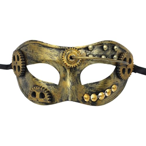 YUGSHNKFC Maskerade Half Face Party Sterevunk Karneval Venezianer Abschlussball für Halloween Cosplay von YUGSHNKFC