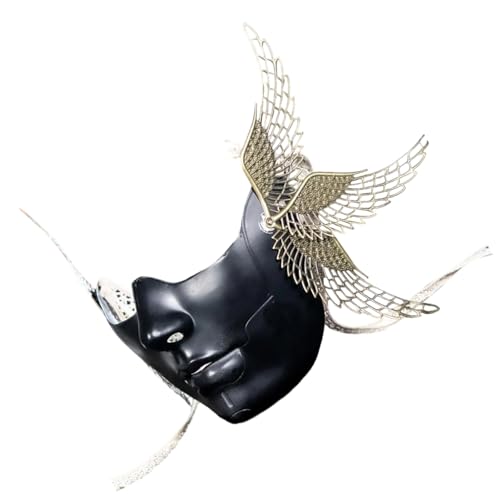 YUGSHNKFC Maskerade mit Flügel, Halloween, halbes Gesicht, mechanische Maskeraden, Zubehör für Männer und Frauen, Halloween, Cosplay YUGSHNKFC Maskerade mit Flügel, Halloween, halbes Gesicht, mechanische Maskeraden, Zubehör für Männer und Frauen, Halloween, Cosplay von YUGSHNKFC
