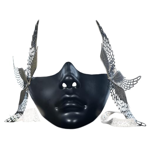 YUGSHNKFC Maskerade mit Flügel, Halloween, halbes Gesicht, mechanische Maskeraden, Zubehör für Männer und Frauen, Halloween, Cosplay YUGSHNKFC Maskerade mit Flügel, Halloween, halbes Gesicht, mechanische Maskeraden, Zubehör für Männer und Frauen, Halloween, Cosplay von YUGSHNKFC
