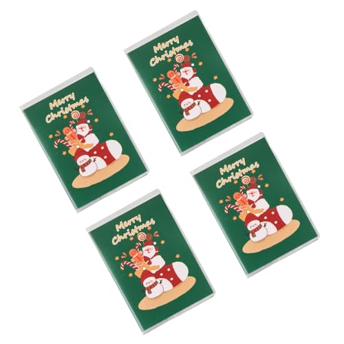 YUGSHNKFC Notizblöcke mit weihnachtlichem Motiv, kleine Notizbücher, 128 Seiten, liniertes Papier für Studenten, Erwachsene, Künstler, Journaling, 4 Stück YUGSHNKFC Notizblöcke mit weihnachtlichem Motiv, kleine Notizbücher, 128 Seiten, liniertes Papier für Studenten, Erwachsene, Künstler, Journaling, 4 Stück von YUGSHNKFC