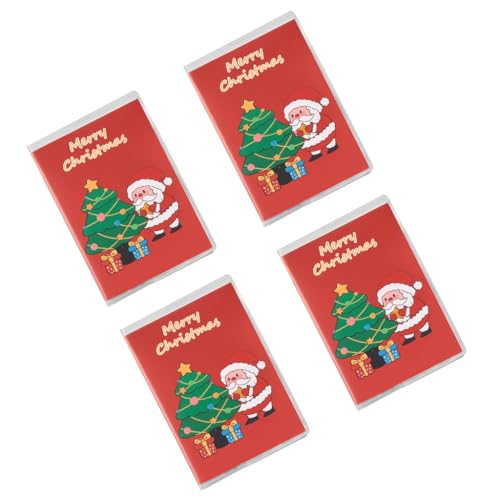 YUGSHNKFC Notizblöcke mit weihnachtlichem Motiv, kleine Notizbücher, 128 Seiten, liniertes Papier für Studenten, Erwachsene, Künstler, Journaling, 4 Stück YUGSHNKFC Notizblöcke mit weihnachtlichem Motiv, kleine Notizbücher, 128 Seiten, liniertes Papier für Studenten, Erwachsene, Künstler, Journaling, 4 Stück von YUGSHNKFC