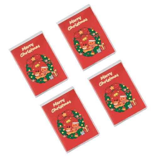 YUGSHNKFC Notizblöcke mit weihnachtlichem Motiv, kleine Notizbücher, 128 Seiten, liniertes Papier für Studenten, Erwachsene, Künstler, Journaling, 4 Stück YUGSHNKFC Notizblöcke mit weihnachtlichem Motiv, kleine Notizbücher, 128 Seiten, liniertes Papier für Studenten, Erwachsene, Künstler, Journaling, 4 Stück von YUGSHNKFC