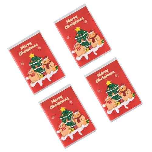 YUGSHNKFC Notizblöcke mit weihnachtlichem Motiv, kleine Notizbücher, 128 Seiten, liniertes Papier für Studenten, Erwachsene, Künstler, Journaling, 4 Stück YUGSHNKFC Notizblöcke mit weihnachtlichem Motiv, kleine Notizbücher, 128 Seiten, liniertes Papier für Studenten, Erwachsene, Künstler, Journaling, 4 Stück von YUGSHNKFC