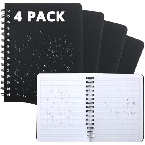 YUGSHNKFC Notizbuch mit Doppelspulenbindung, 100 Seiten, kariert, 10,2 x 14,9 cm, kleines Notizblock, Spiralbindung, Memobook, Taschennotizblöcke von YUGSHNKFC