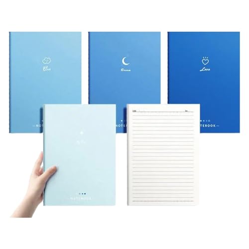 YUGSHNKFC Notizbücher mit Softcover, 80 Seiten, breit liniert, 17,8 x 25,4 cm, College-Notizblöcke für Büro, Schule, 4 Stück YUGSHNKFC Notizbücher mit Softcover, 80 Seiten, breit liniert, 17,8 x 25,4 cm, College-Notizblöcke für Büro, Schule, 4 Stück von YUGSHNKFC