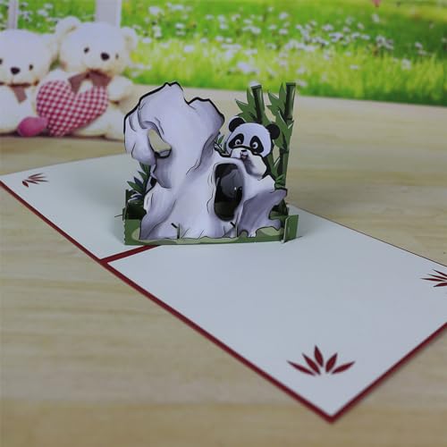 YUGSHNKFC Panda Popup Card Greetings Cards Geschenkkarten Mit Umschlag Und Notecards Für Geburtstagsabschlüsse Partykarte von YUGSHNKFC