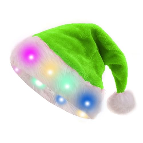 YUGSHNKFC Plüsch-Weihnachtsmannmützen für Festivals, Familientreffen, beleuchtete Weihnachtsmannmütze, Feiertagsparty-Requisiten, Weihnachtsdekoration, Heimdekoration YUGSHNKFC Plüsch-Weihnachtsmannmützen für Festivals, Familientreffen, beleuchtete Weihnachtsmannmütze, Feiertagsparty-Requisiten, Weihnachtsdekoration, Heimdekoration von YUGSHNKFC