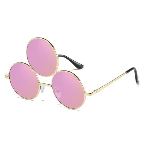 YUGSHNKFC Runde Brille mit drei Rahmen für Teenager, Mädchen, Party, bunte Gläser, trendig, modisch, Weihnachten, Maskerade YUGSHNKFC Runde Brille mit drei Rahmen für Teenager, Mädchen, Party, bunte Gläser, trendig, modisch, Weihnachten, Maskerade von YUGSHNKFC