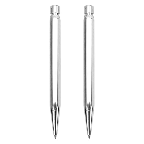 YUGSHNKFC Sechseckiger Kugelschreiber, Metall-Kugelschreiber, Büroschreibstift, glattes Schreiben, Gastschild, für Büro, 2 Stück YUGSHNKFC Sechseckiger Kugelschreiber, Metall-Kugelschreiber, Büroschreibstift, glattes Schreiben, Gastschild, für Büro, 2 Stück von YUGSHNKFC