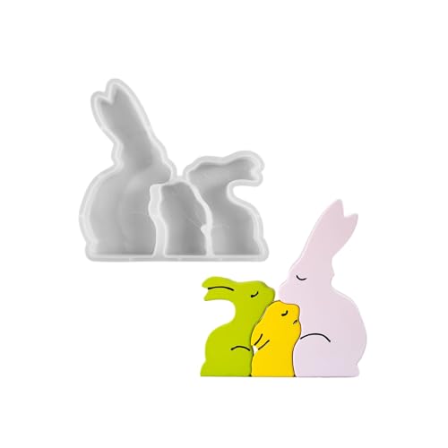 YUGSHNKFC Silikon-Herz-Hasen-Formen, Ostern, Ornament-Formen, Liebe, Tierformen, Gießformen für Heimdekorationen YUGSHNKFC Silikon-Herz-Hasen-Formen, Ostern, Ornament-Formen, Liebe, Tierformen, Gießformen für Heimdekorationen von YUGSHNKFC