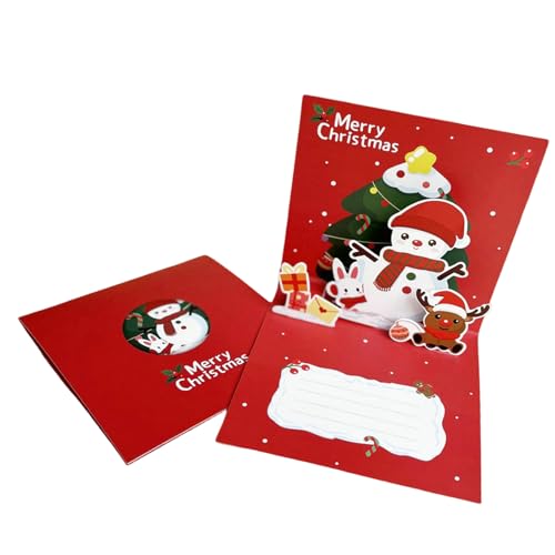 YUGSHNKFC Stilvolle Weihnachtsfeierkarten Elegante 3D Popup Weihnachtsgrußpapierkarte Mit Schneemann Und Bärenfiguren YUGSHNKFC Stilvolle Weihnachtsfeierkarten Elegante 3D Popup Weihnachtsgrußpapierkarte Mit Schneemann Und Bärenfiguren von YUGSHNKFC