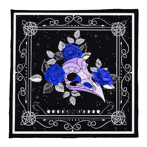 YUGSHNKFC Tarotkarte Tischdecke Altäre Stoffschädel Vogel Astrologys Tischdecke Gotteskartenmatte Wandteppich Wanddekoration Tarot Karten von YUGSHNKFC
