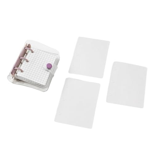 YUGSHNKFC Taschennotizbuch, 3 Ringe, Notizblöcke, Memobook, kleines Notizbuch, Planer, 80 Blatt, gerastert für die tägliche Planung von YUGSHNKFC