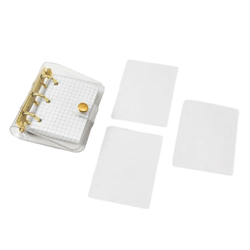 YUGSHNKFC Taschennotizbuch, 3 Ringe, Notizblöcke, Memobook, kleines Notizbuch, Planer, 80 Blatt, gerastert für die tägliche Planung von YUGSHNKFC
