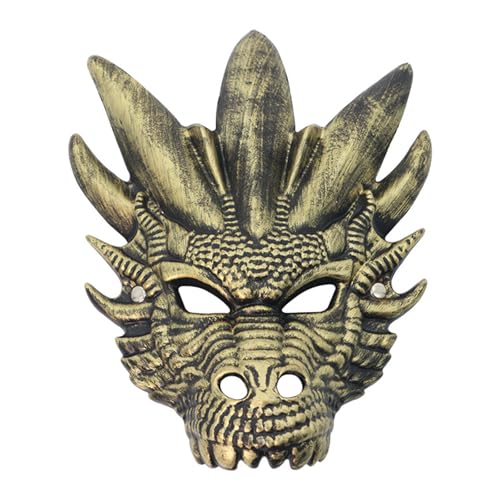 YUGSHNKFC Vollgesichts-Drachenkopf-Maskerade-Dekoration, Halloween, Tierverkleidungszubehör für Erwachsene, Cosplay von YUGSHNKFC