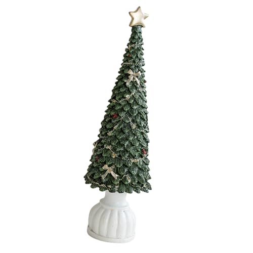 YUGSHNKFC Weihnachtliches Haus / Baum Figur aus Kunstharz für die Weihnachtszeit, handbemalt, Tischdekoration, stilvolle Schreibtisch- und Regaldekoration YUGSHNKFC Weihnachtliches Haus / Baum Figur aus Kunstharz für die Weihnachtszeit, handbemalt, Tischdekoration, stilvolle Schreibtisch- und Regaldekoration von YUGSHNKFC