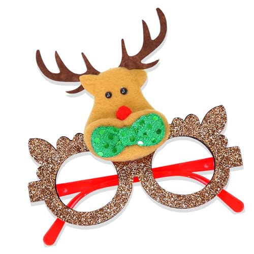 YUGSHNKFC Weihnachtsbrillenrahmen, Weihnachtsbrille, Kostüm, kreative Brille, Schneemänner, Party-Zubehör YUGSHNKFC Weihnachtsbrillenrahmen, Weihnachtsbrille, Kostüm, kreative Brille, Schneemänner, Party-Zubehör von YUGSHNKFC