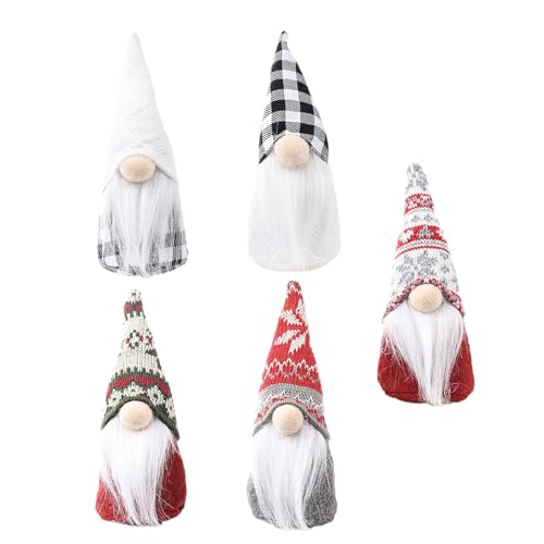 YUGSHNKFC Weihnachtswälder Kreatur Stehpuppe, handgefertigt, Stoffdekoration, geheimnisvolle Tischdekoration, benutzerfreundliches Design, handgefertigte Weihnachtsbaum-Dekorationen von YUGSHNKFC