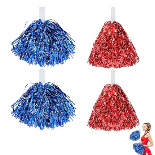 4 Stück Cheerleader Pompons, Pompoms Cheerleading, Pom Poms Cheerleading, Pom Pom, Pompons Cheerleader, Metallfolie Cheerleading Pom Poms Für Sports Wettbewerb Karnevalspartys Verwendet 4 Stück Cheerleader Pompons, Pompoms Cheerleading, Pom Poms Cheerleading, Pom Pom, Pompons Cheerleader, Metallfolie Cheerleading Pom Poms Für Sports Wettbewerb Karnevalspartys Verwendet von YUGUOLAN