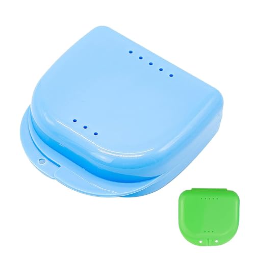 YUGUOLAN 2 Stück Zahnspangendose Kinder, Zahnschiene Box, Knirscherschiene Box, Zahnprothesen Behälter, Für Lose Zahnspange, Prothesendose Modern, Gebissdose Zahnprothesendose Lustig YUGUOLAN 2 Stück Zahnspangendose Kinder, Zahnschiene Box, Knirscherschiene Box, Zahnprothesen Behälter, Für Lose Zahnspange, Prothesendose Modern, Gebissdose Zahnprothesendose Lustig von YUGUOLAN