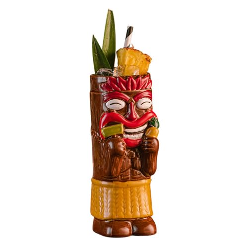 YUHANGCIYE Hawaiianische Tiki-Becher, kreative D-Becher, zartes D-Glas, Cocktail-Glas, hawaiianische Party-Tasse, Trinkgeschirr für Partys (B#, C03) von YUHANGCIYE