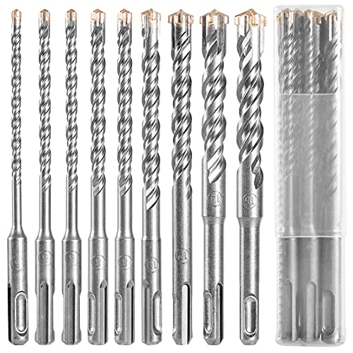 YUHIAKE SDS Plus Bohrer-Set 9-teilig, Betonbohrer 160 mm lang, Hammerbohrer-Set, SDS-Steinbohrer, YUHIAKE Werkzeuge zum Bohren von Beton, Stein, Holz, Ziegel, Fliesen YUHIAKE SDS Plus Bohrer-Set 9-teilig, Betonbohrer 160 mm lang, Hammerbohrer-Set, SDS-Steinbohrer, YUHIAKE Werkzeuge zum Bohren von Beton, Stein, Holz, Ziegel, Fliesen von YUHIAKE
