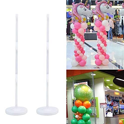 YUIP 2 Set Ballon-Säulen-Ständer,Balloon Stand Ballon Stick Halter Kit Luftballons Ballonhalter Kunststoffstab,Ballonzubehör für Party Dekoration Geburtstag Hochzeitsdekoration von YUIP